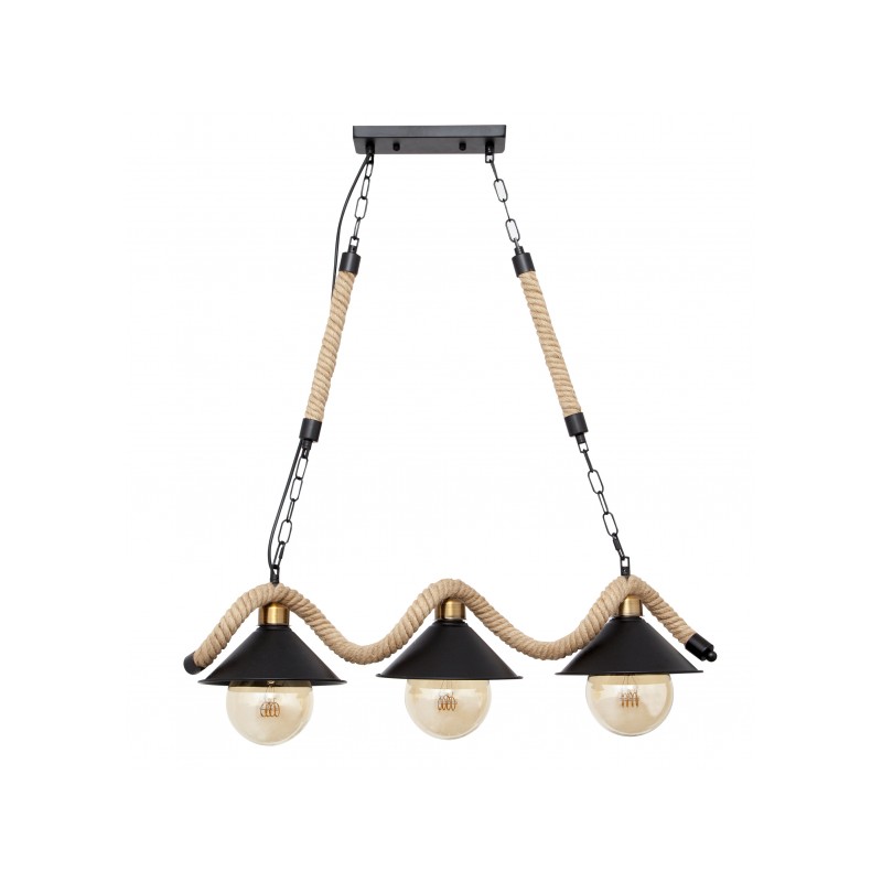 Lámpara Soga  3xE27 cuerda Fabrilamp